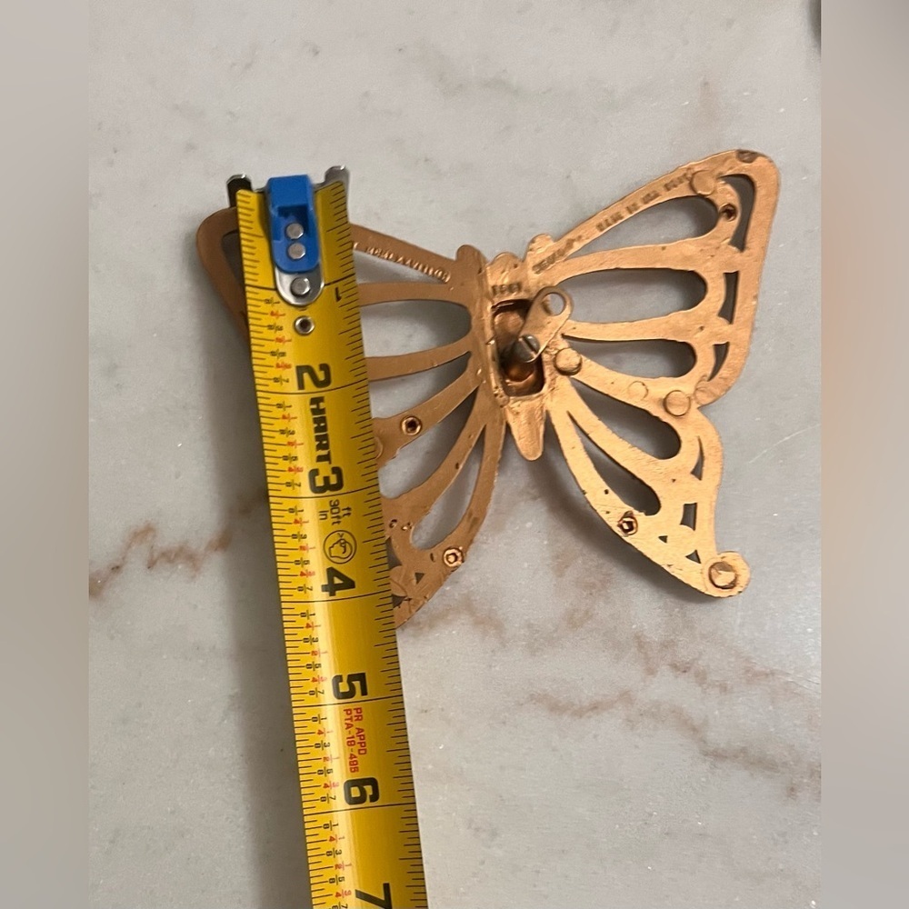 VTG MCM HOMCO 1970s Butterflies Set of 3 Faux Wood Wall Decor Kitchen Porch - Picture 7 of 8